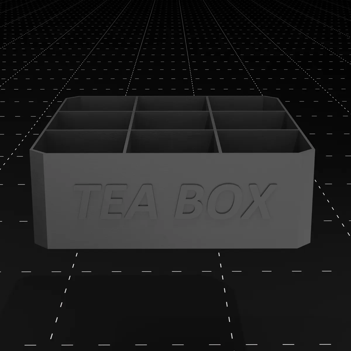 TEA BOX, 3×3 Tea Bag Organizer with Embossed Text, photo 3 of 4 - TEA BOX, 3×3 Tea Bag Organizer with Embossed Text Kitchen & Dining