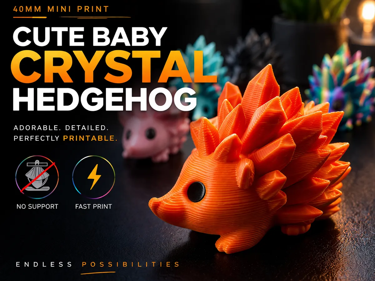 Cute Baby Crystal Hedgehog