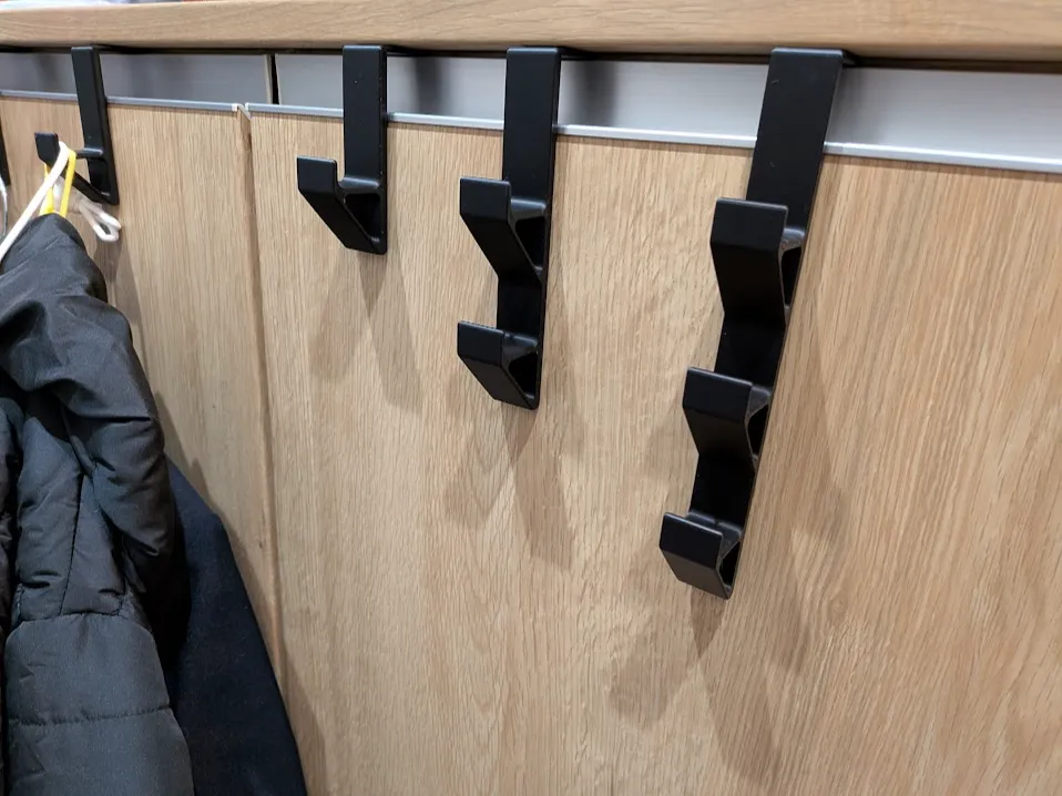 Sturdy Door Hook set 22mm 25mm