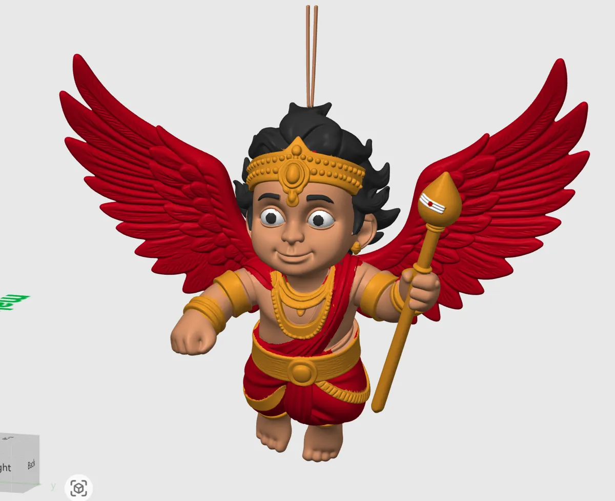 Flying Murugan Car Figurine Tamil Gods, photo 3 of 4 - Flying Murugan Car Figurine Tamil Gods Spiritual & Festive
