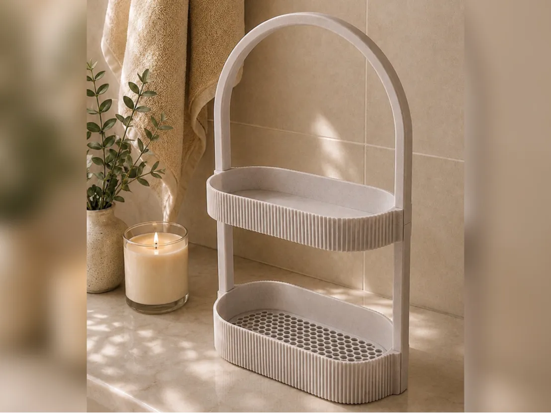 Bathroom Organizer Shelf, 2 Tier Storage