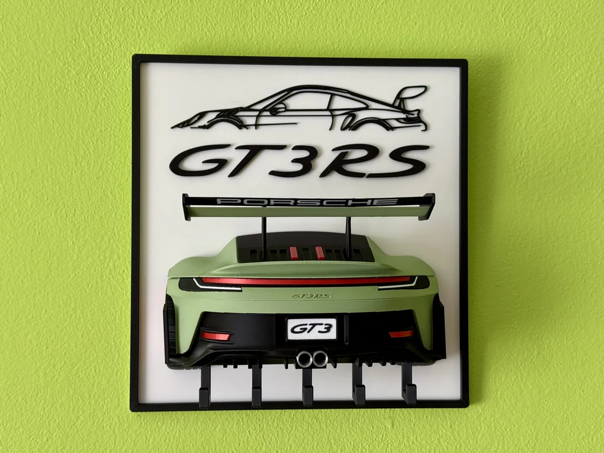 GT3 RS Key Hanger, Wall Mounting Base, photo 2 of 4 - GT3 RS Key Hanger, Wall Mounting Base Generative Art