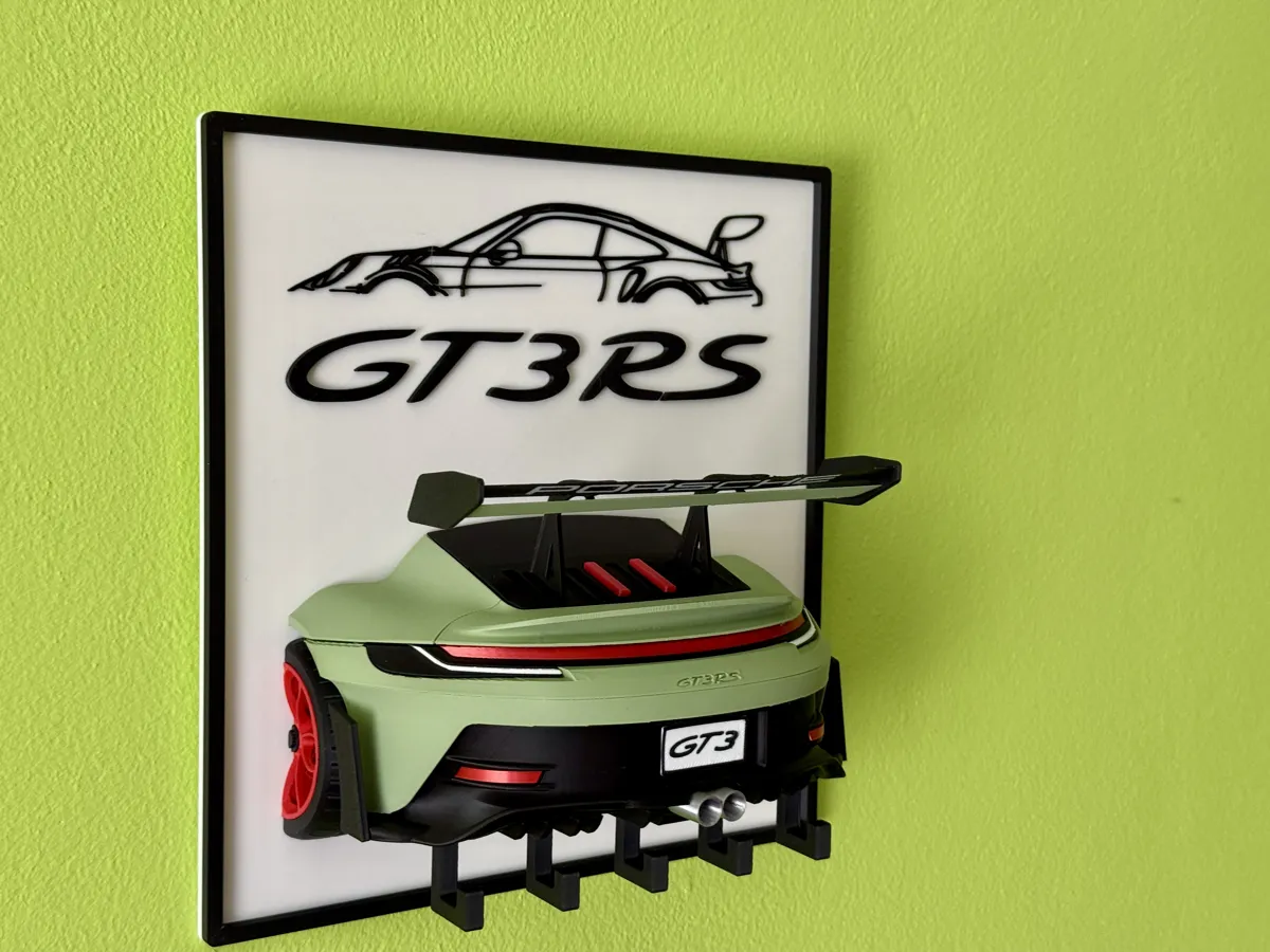 GT3 RS Key Hanger, Wall Mounting Base, photo 3 of 4 - GT3 RS Key Hanger, Wall Mounting Base Generative Art