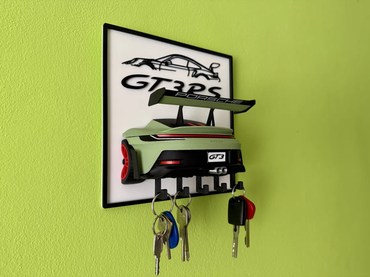GT3 RS Key Hanger, Wall Mounting Base, photo 4 of 4 - GT3 RS Key Hanger, Wall Mounting Base Generative Art