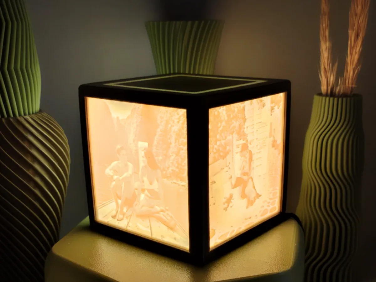 Lithophane Cube Lamp