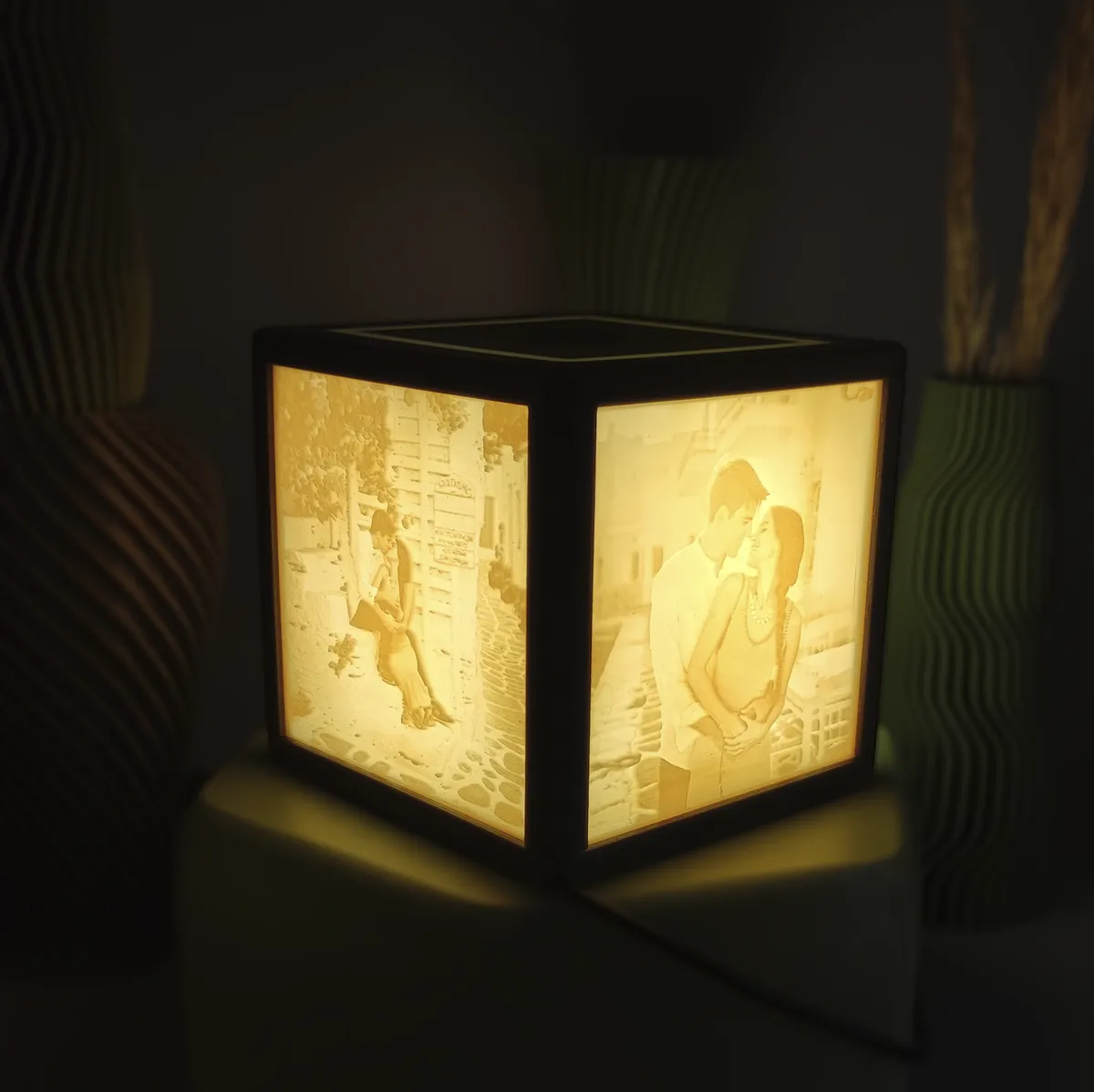 Lithophane Cube Lamp, photo 4 of 4 - Lithophane Cube Lamp Home Decor Items