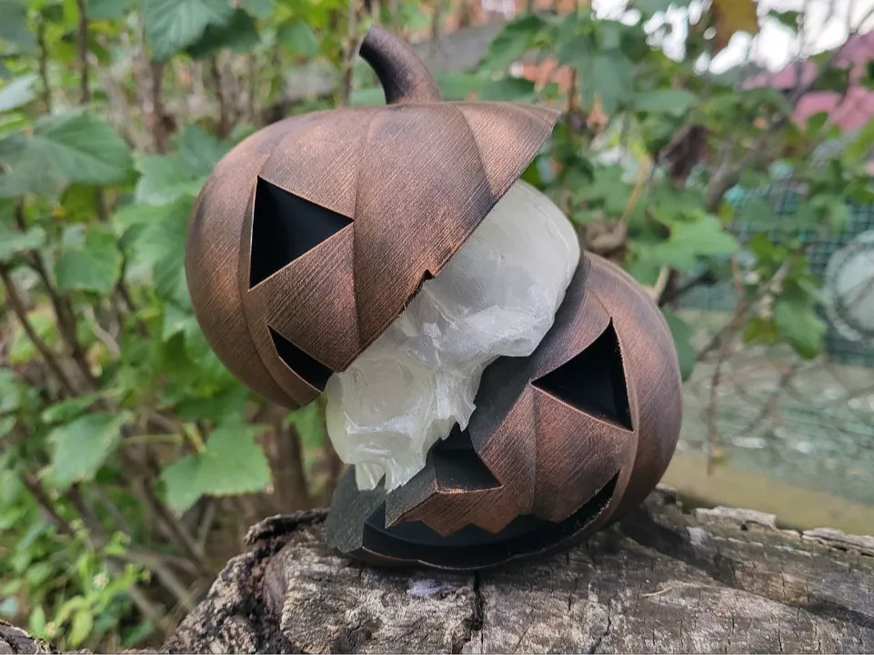 PUMPKIN SKULL LAMP HALLOWEEN - Lamp Bases, Kits & Parts, in stock