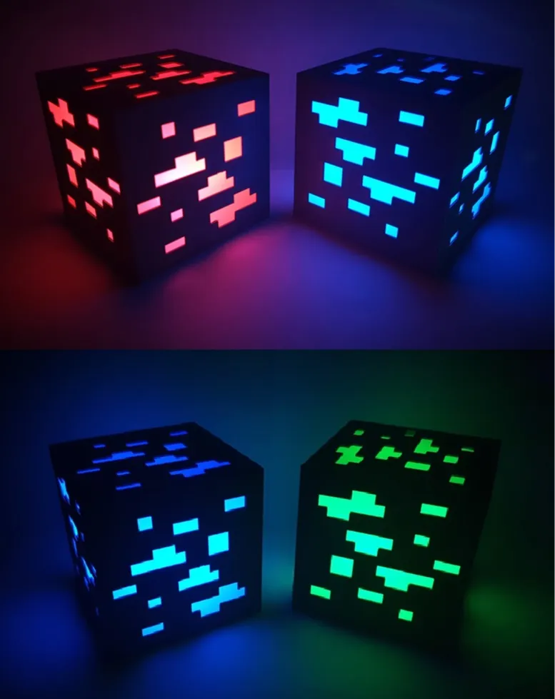 Minecraft Ore - small Tealight LED lamp (white)