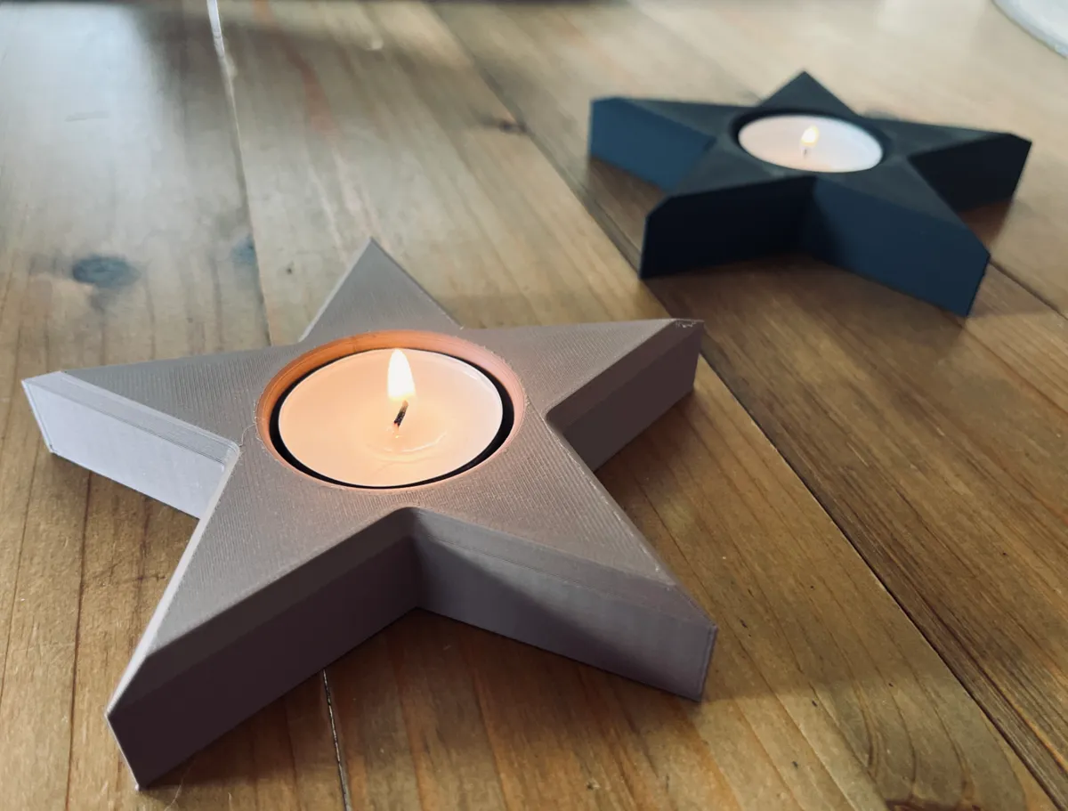 Star - tea light holder