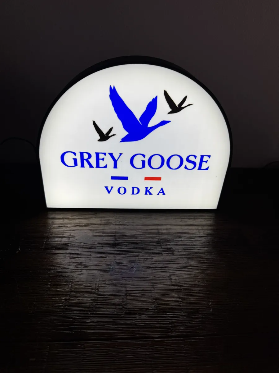 Grey Goose Vodka Light Up Sign, photo 2 of 4 - Grey Goose Vodka Light Up Sign Art