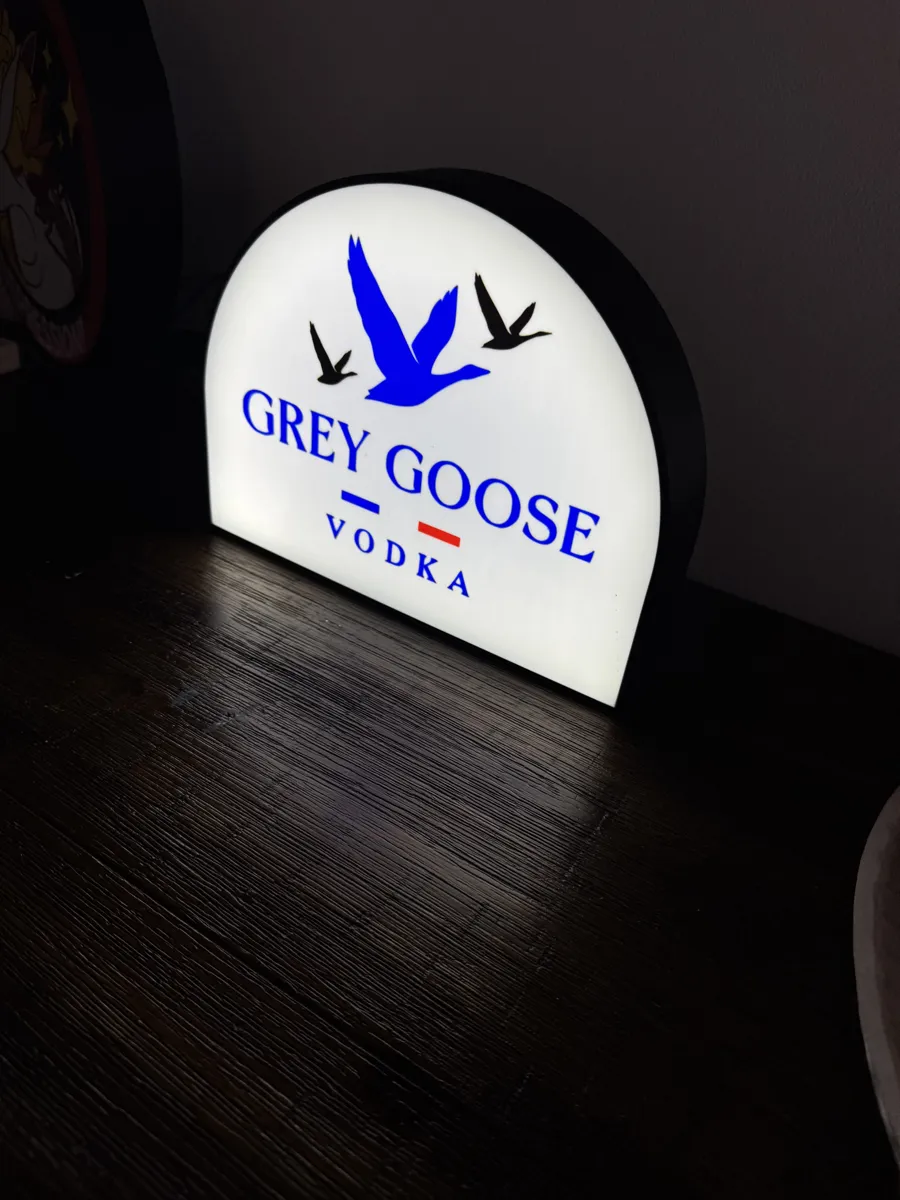 Grey Goose Vodka Light Up Sign, photo 3 of 4 - Grey Goose Vodka Light Up Sign Art