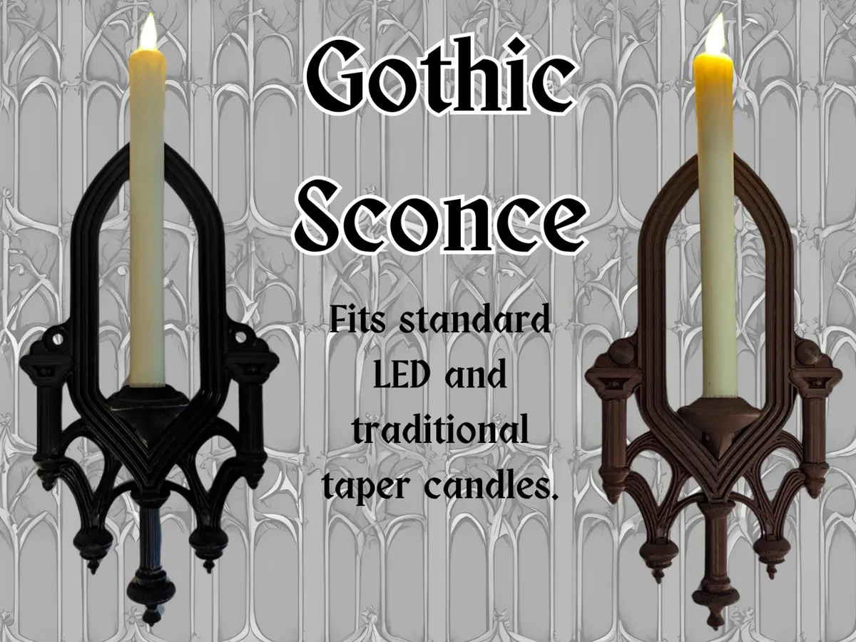 Gothic Sconce Taper Candle Holder