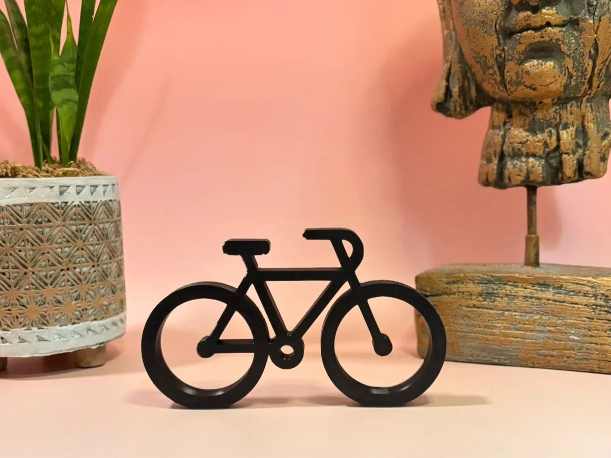 Minimalistisches Fahrrad Line Art Standee Origami