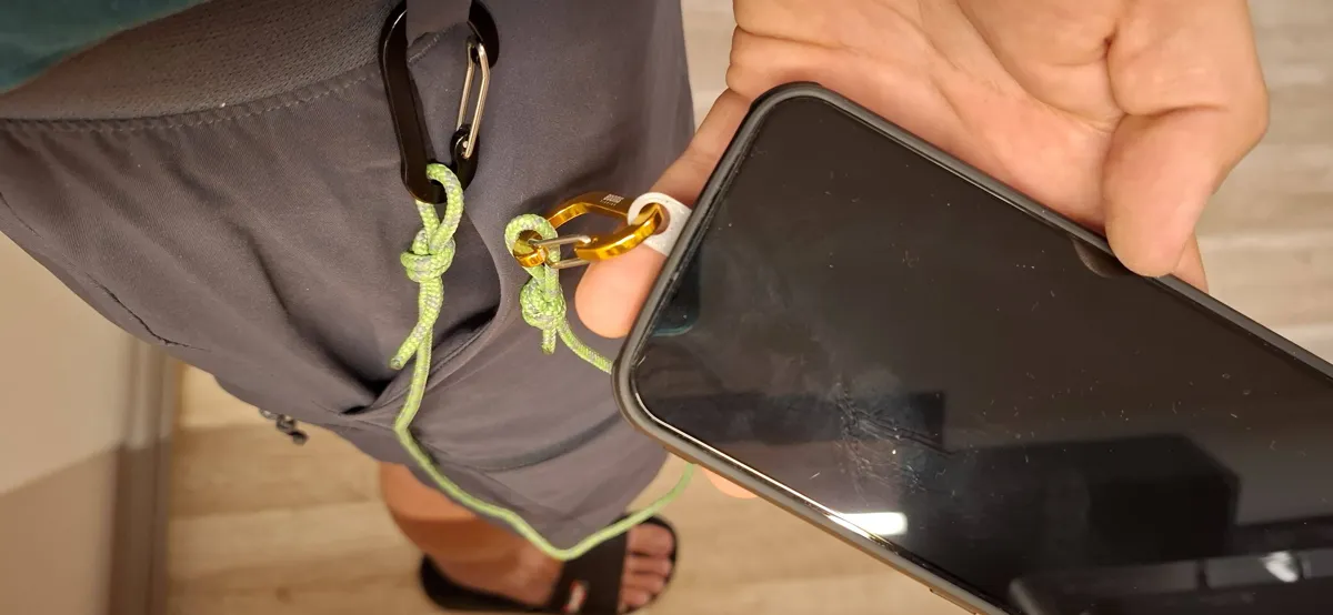 Phone Lanyard with Carabiner Loop, photo 2 of 4 - Phone Lanyard with Carabiner Loop Desk & Office