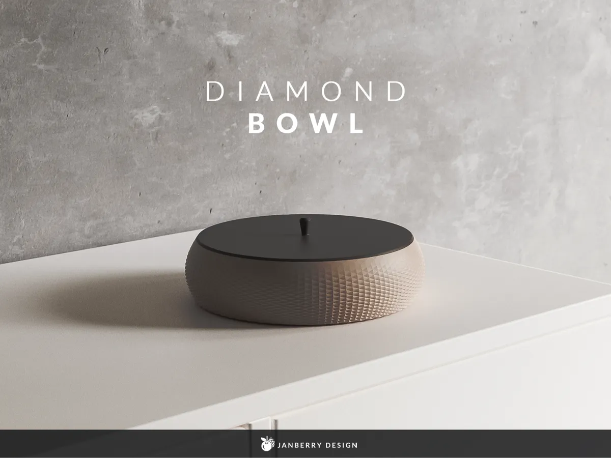 Diamond Pattern Storage Bowl