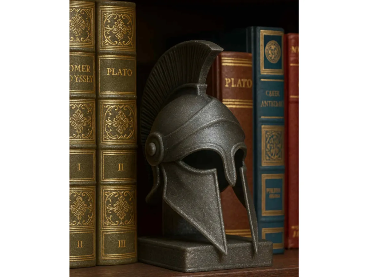 Corinthian Helmet Greek Bookend