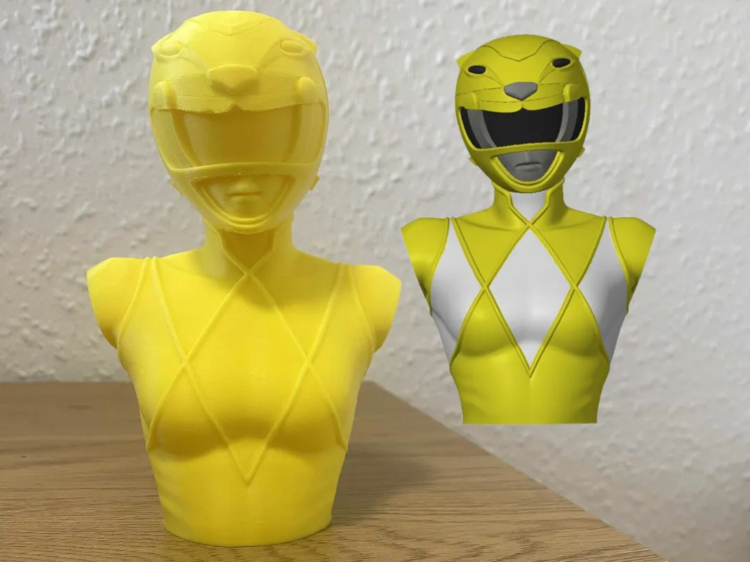 Yellow Power Ranger Bust