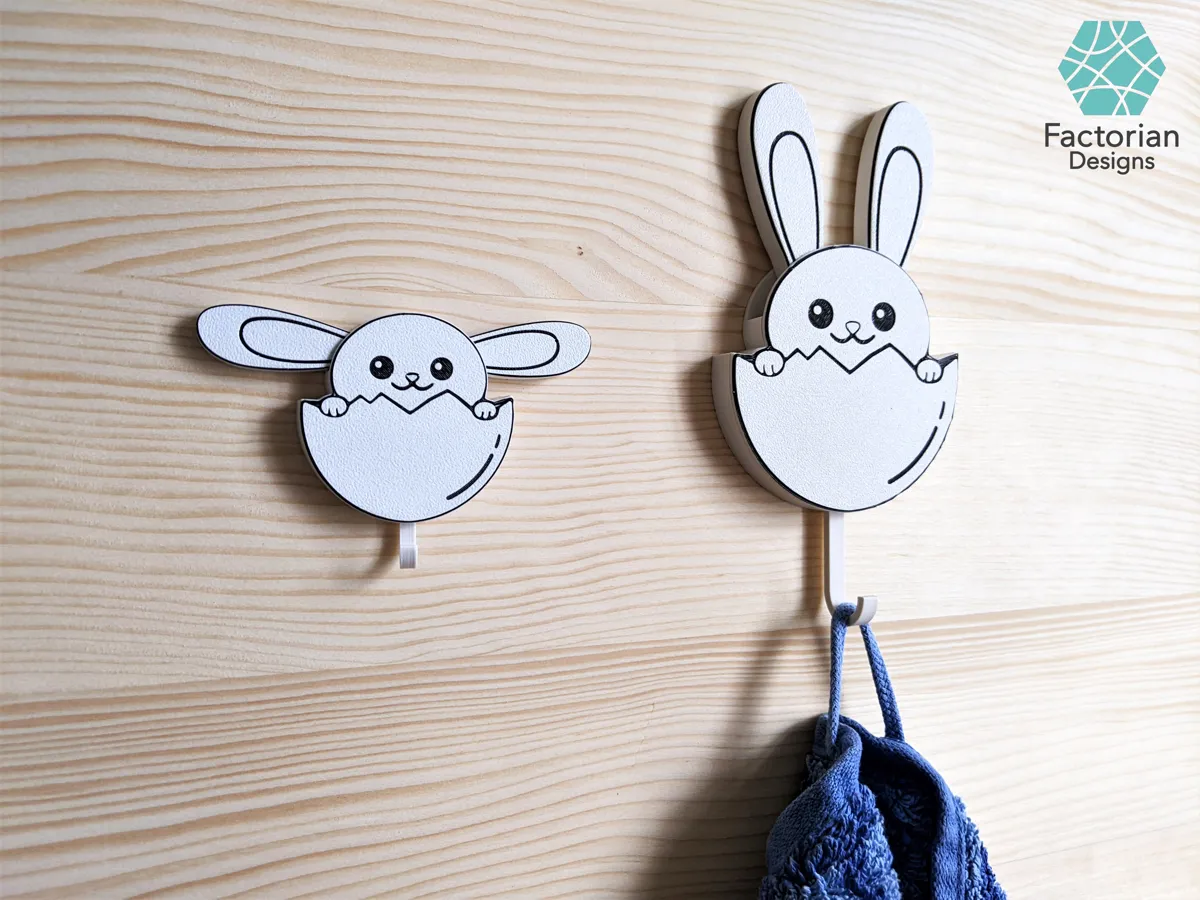 Key & Towel Holder - Wall Bunny - Funny and Cute, photo 3 of 4 - Key & Towel Holder - Wall Bunny - Funny and Cute Bath & Personal Care