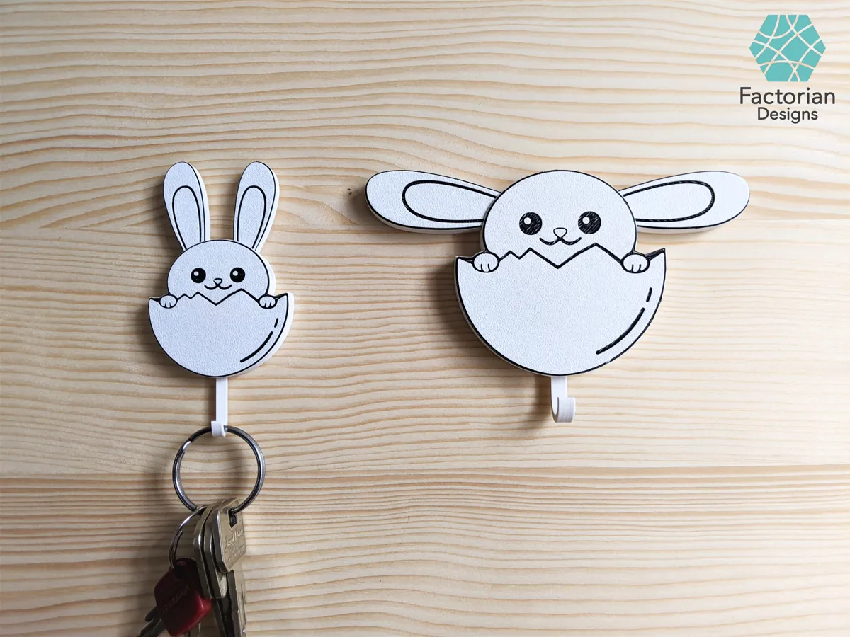 Key & Towel Holder - Wall Bunny - Funny and Cute, photo 4 of 4 - Key & Towel Holder - Wall Bunny - Funny and Cute Bath & Personal Care