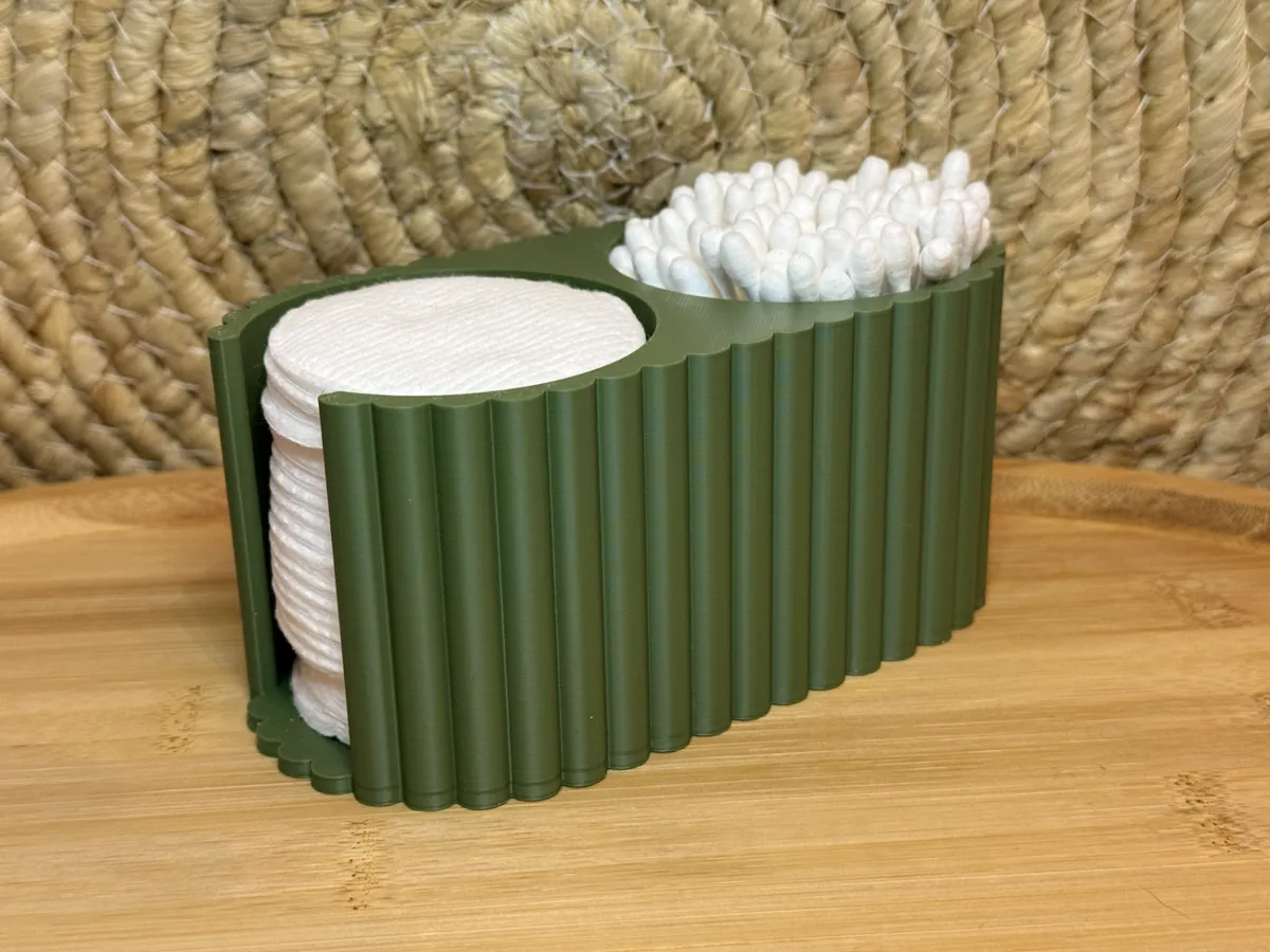 Modern Bathroom Organizer - Cotton Pads & Q-Tips