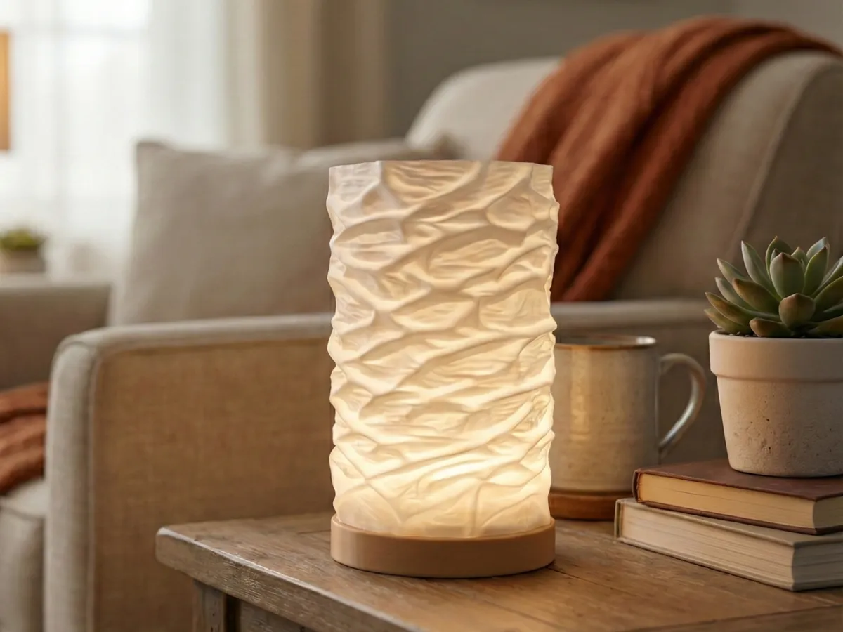 Crushed Linen Lamp [Vase Mode] [LED 001]