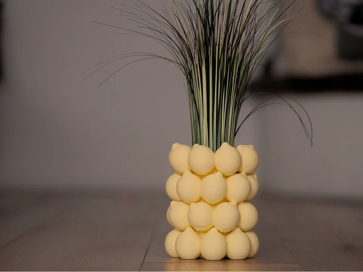 Lemon Cluster Bubble Vase - Modern Summer Decor