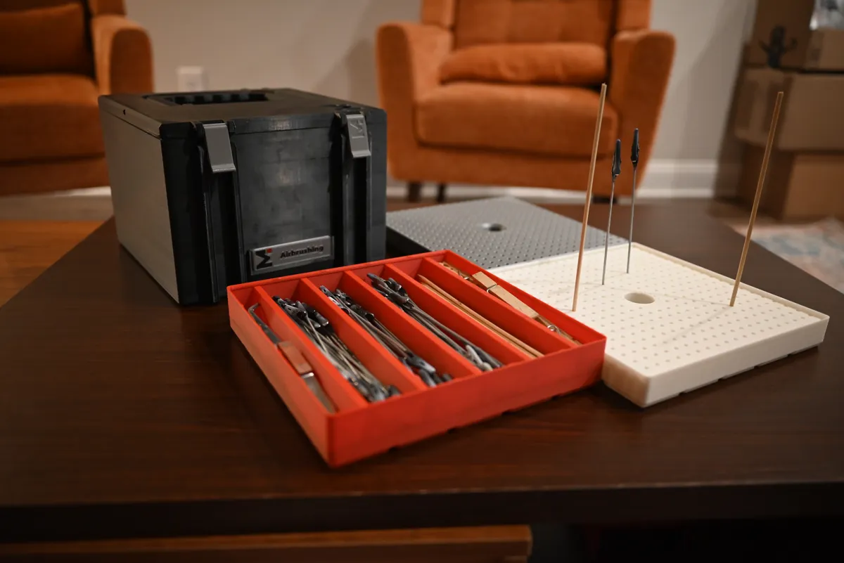 Modular Hobby Workflow Box - Airbrushing Setup, photo 4 of 4 - Modular Hobby Workflow Box - Airbrushing Setup Tools
