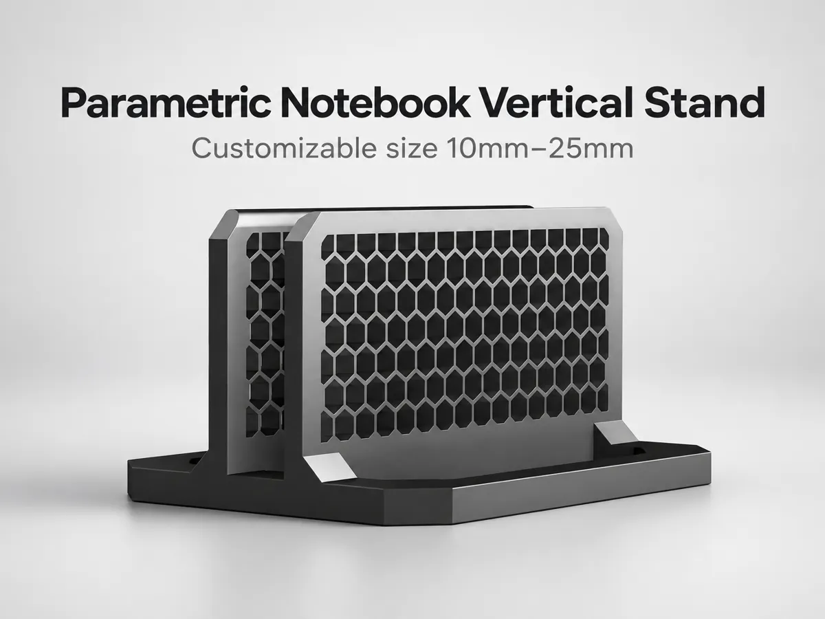 Hexagon notebook vertical stand (Customizable)