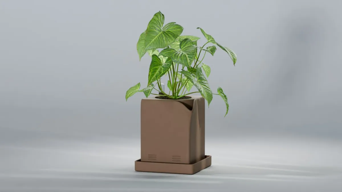 Self-Watering Planter Pot (with spout & indicator), photo 4 of 4 - Self-watering Planters, decor