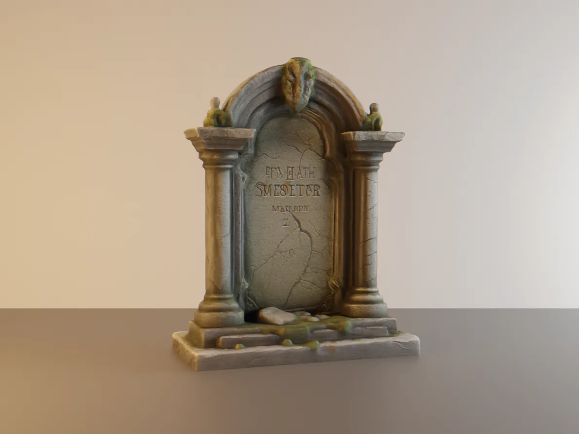 Tombstone #1 for DND / Tabletop wargaming - Buildings & Ruins, in stock