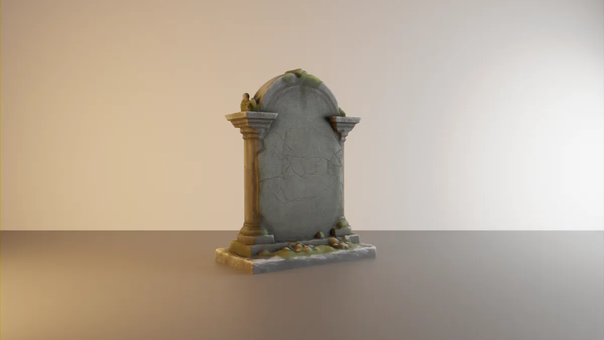 Tombstone #1 for DND / Tabletop wargaming, photo 2 of 4 - Tombstone #1 for DND / Tabletop wargaming Board Games & Tabletop