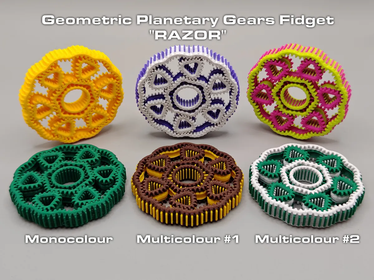 "Razor" Geometric Planetary Gears Fidget Spinner - Other Toys & Games, in stock in India