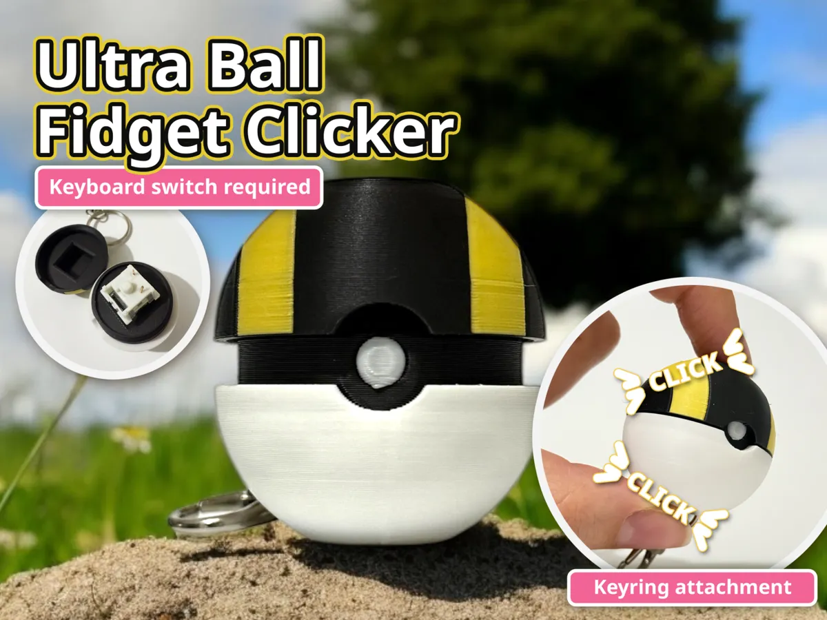Ultra Ball Fidget Clicker - Keyboard Switch Fidget - Keyboard Cases, Stands & Wrist Rests, in stock
