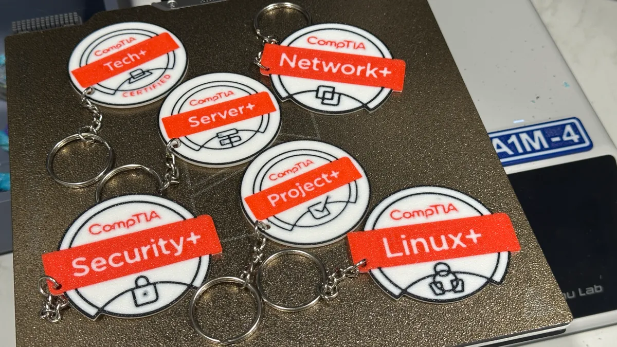 CompTIA Server+ Certified Keychain - Luggage Tag, photo 3 of 3 - CompTIA Server+ Certified Keychain - Luggage Tag Art