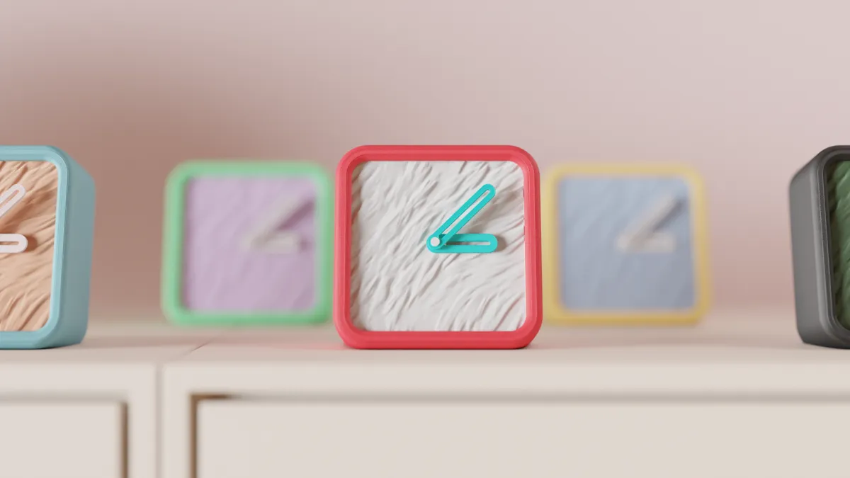 Desktop Clock. Small clock with fur effect face, photo 4 of 4 - Desktop Clock. Small clock with fur effect face Home Decor Items