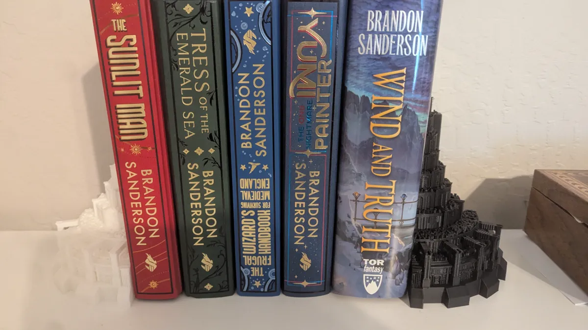 Stormlight Archive Bookends - Urithiru, photo 3 of 4 - Stormlight Archive Bookends - Urithiru Desk & Office