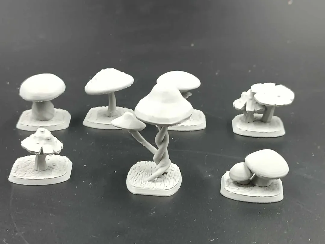 Mushrooms set dnd terrain miniature