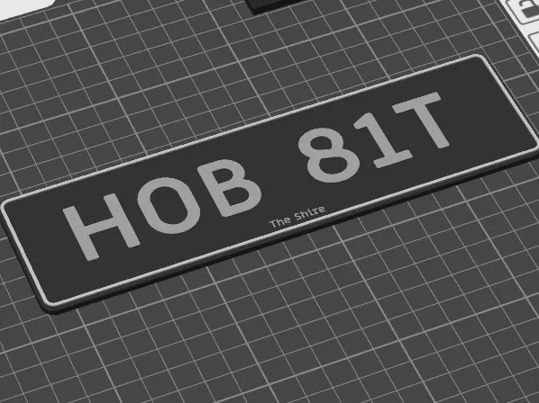 LICENSE PLATE OLD ENGLISH STYLE - HOB 81T