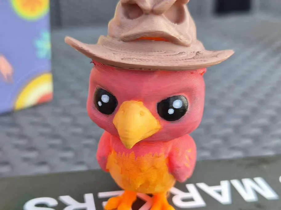Fawkes wearing the Sorting Hat - Harry Potter