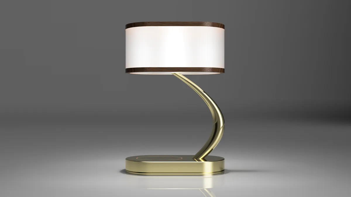 Modern Table Lamp with Wireless Charger