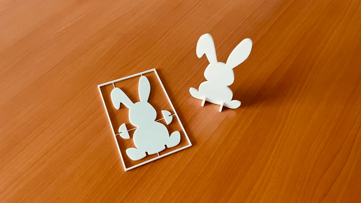 Easter Bunny decoration kit card