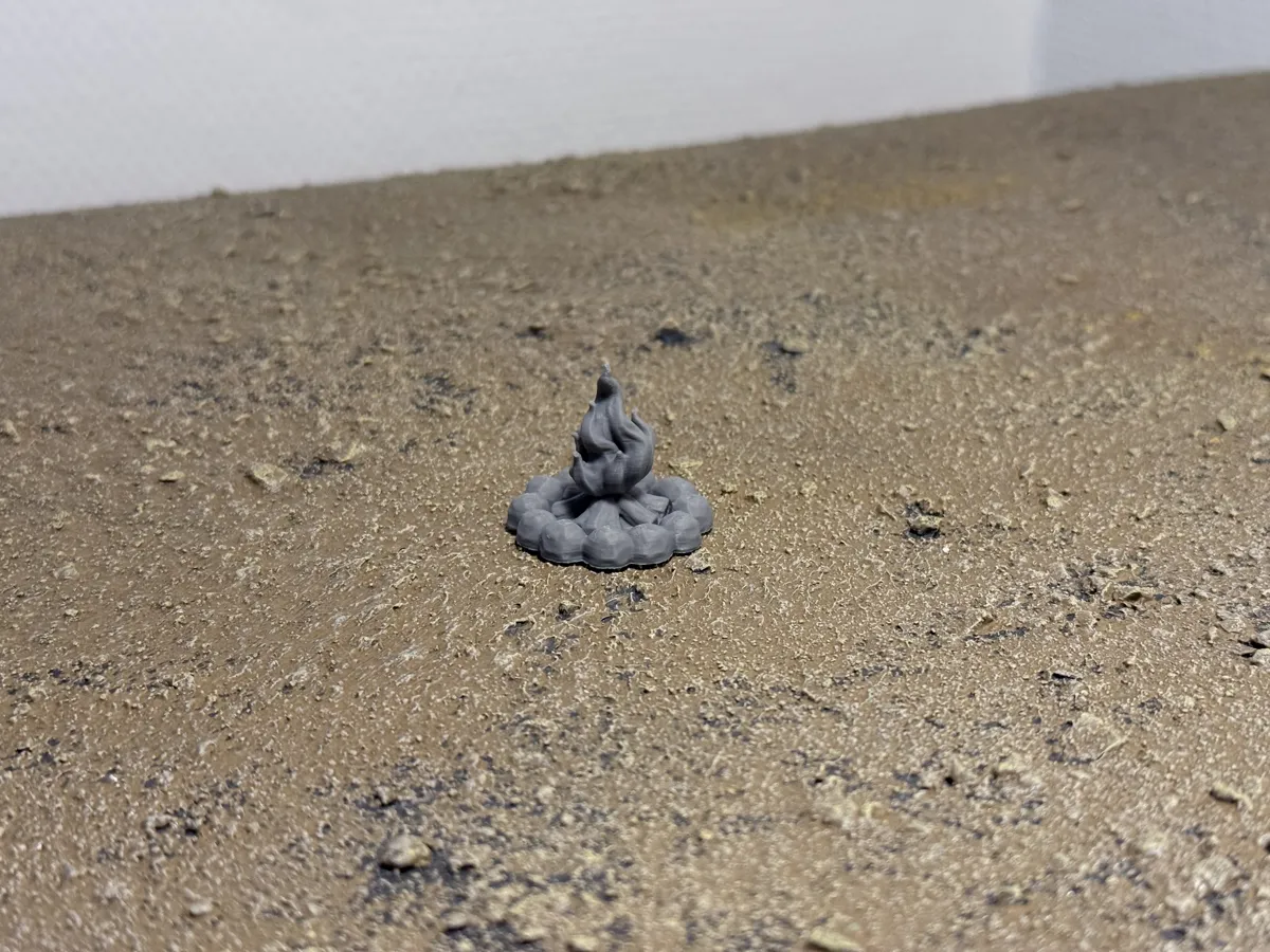 Burning Campfire - DND scatter terrain, photo 3 of 4 - Burning Campfire - DND scatter terrain Board Games & Tabletop