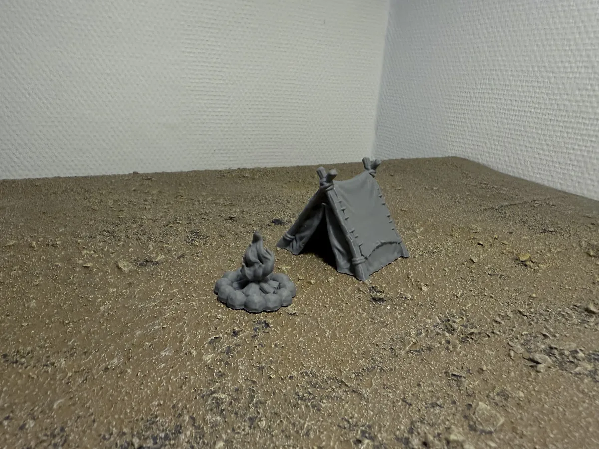 Burning Campfire - DND scatter terrain, photo 4 of 4 - Burning Campfire - DND scatter terrain Board Games & Tabletop