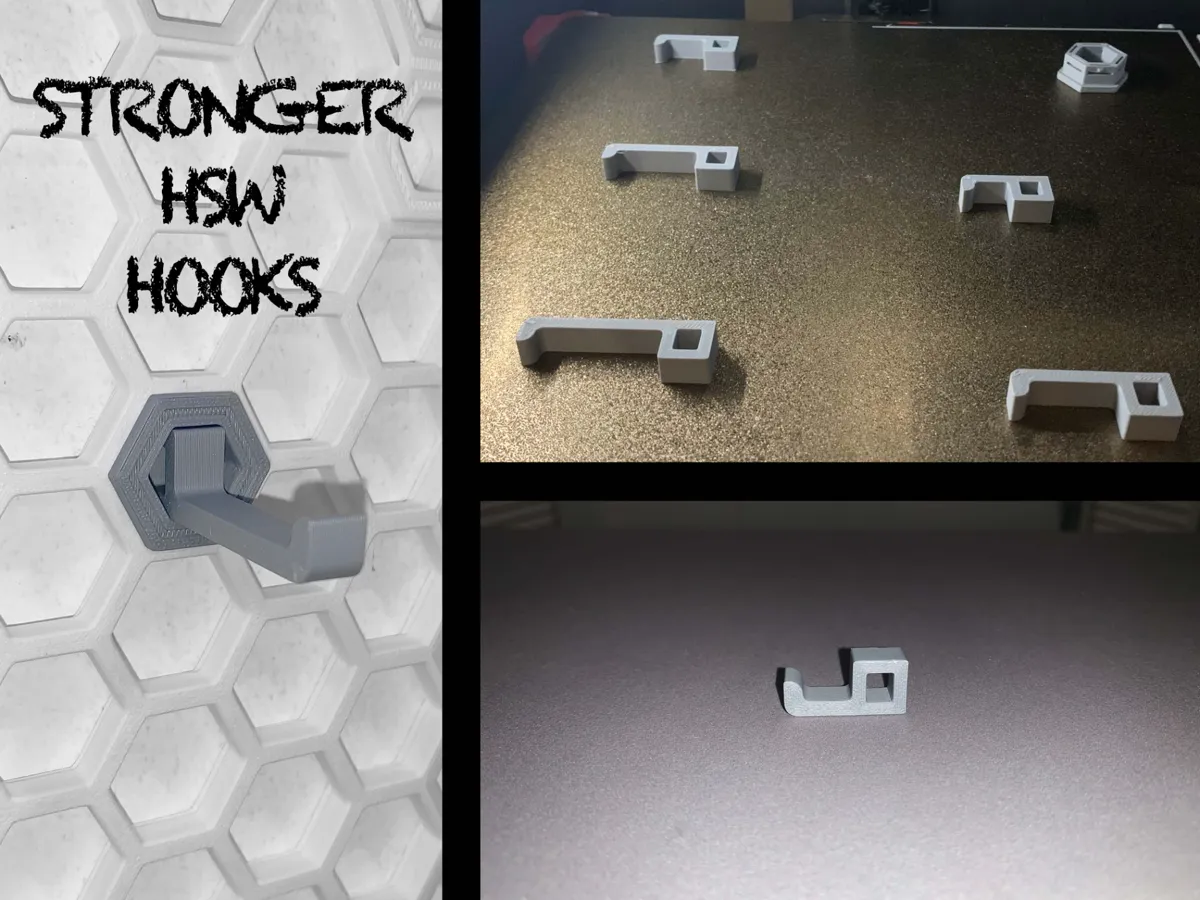 Stronger Hooks for HSW (honeycomb storage wall) | Minimalist | Easy | Various sizes - Minimal & Modern Hooks, in stock
