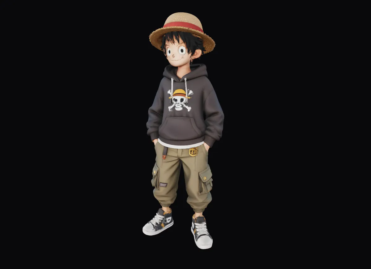 Monkey D Luffy Urban style, photo 3 of 4 - Monkey D Luffy Urban style Figurines & Collectibles