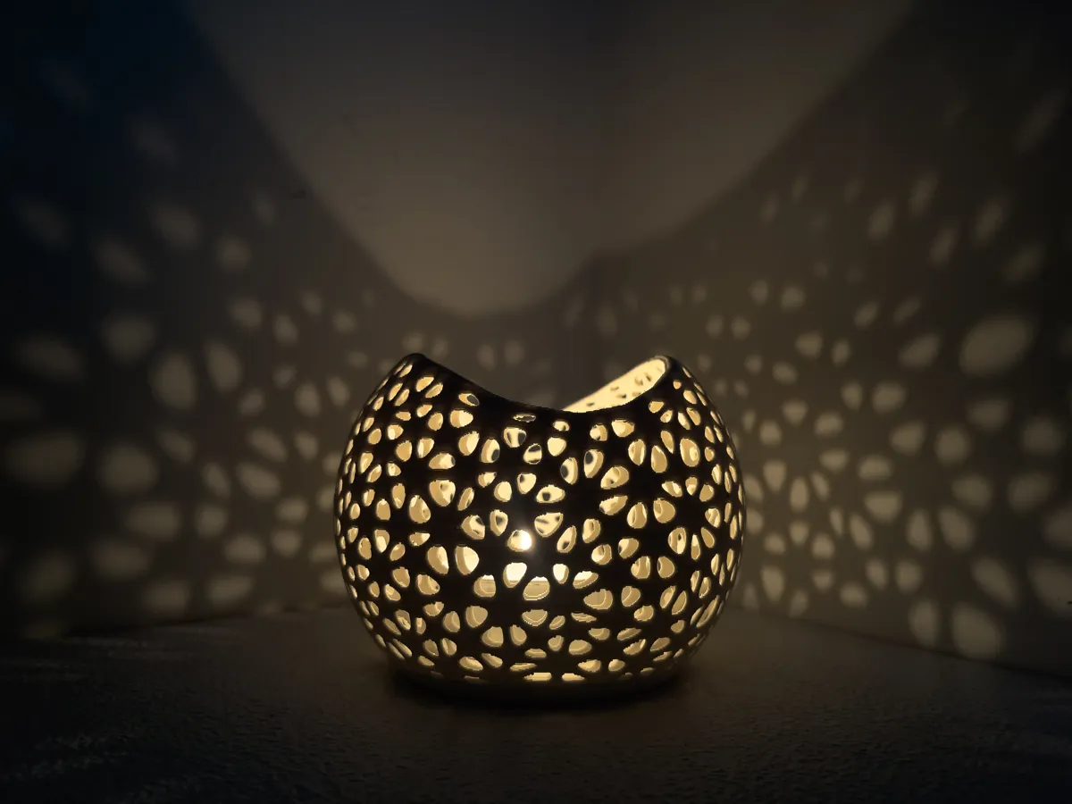 Voronoi Led Tea Light Candle Holder FELIX, photo 4 of 4 - Voronoi Led Tea Light Candle Holder FELIX Home Decor Items
