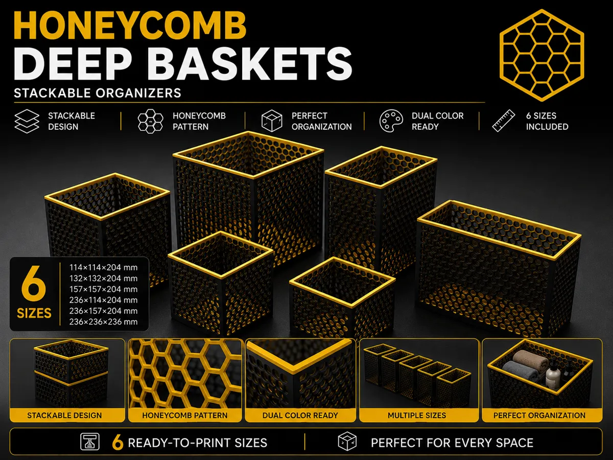 Honeycomb Deep Stackable Baskets