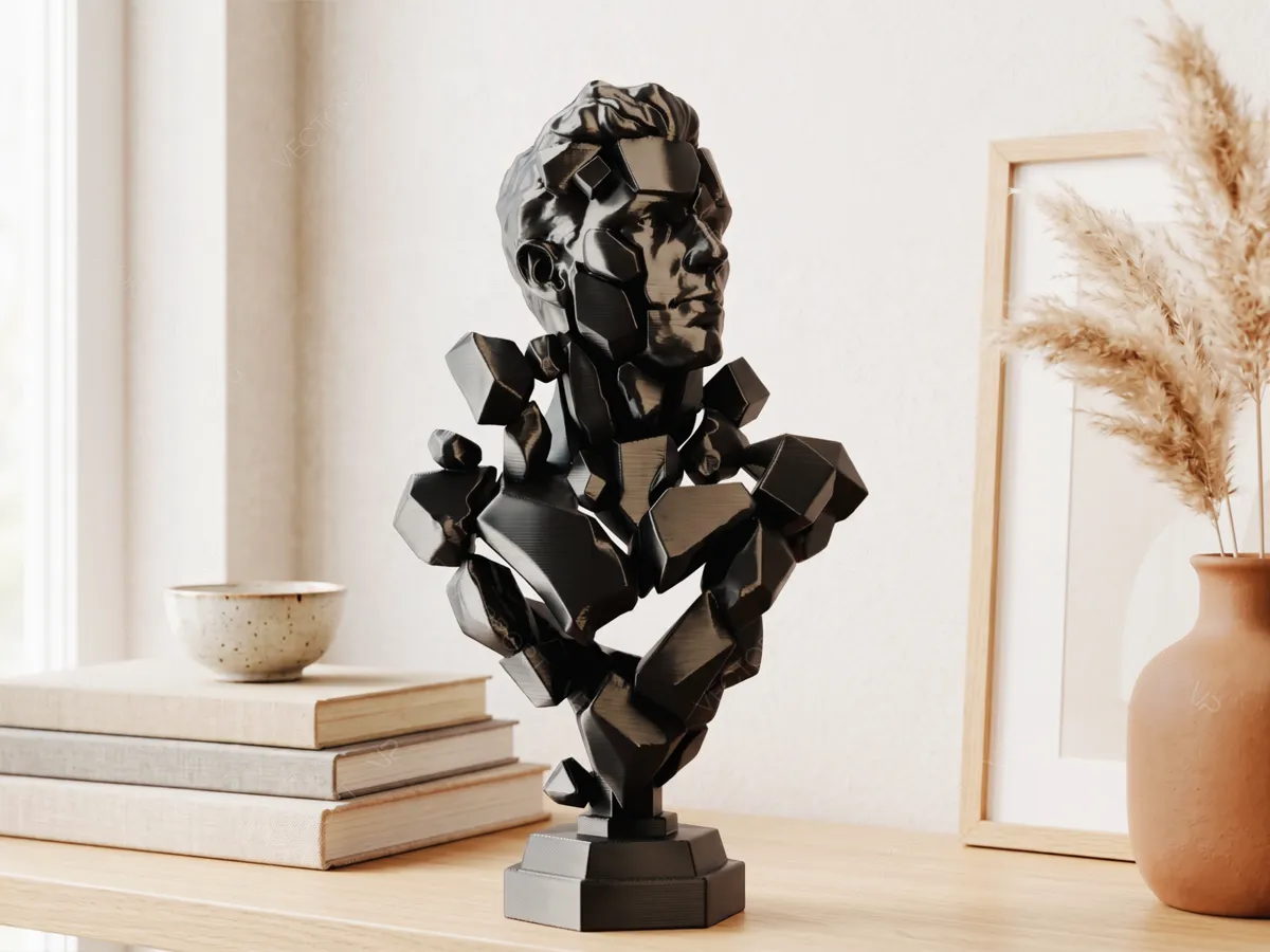 Modern Fragmented Male Bust Sculpture #074 - Abstract & Modern Sculptures, in stock