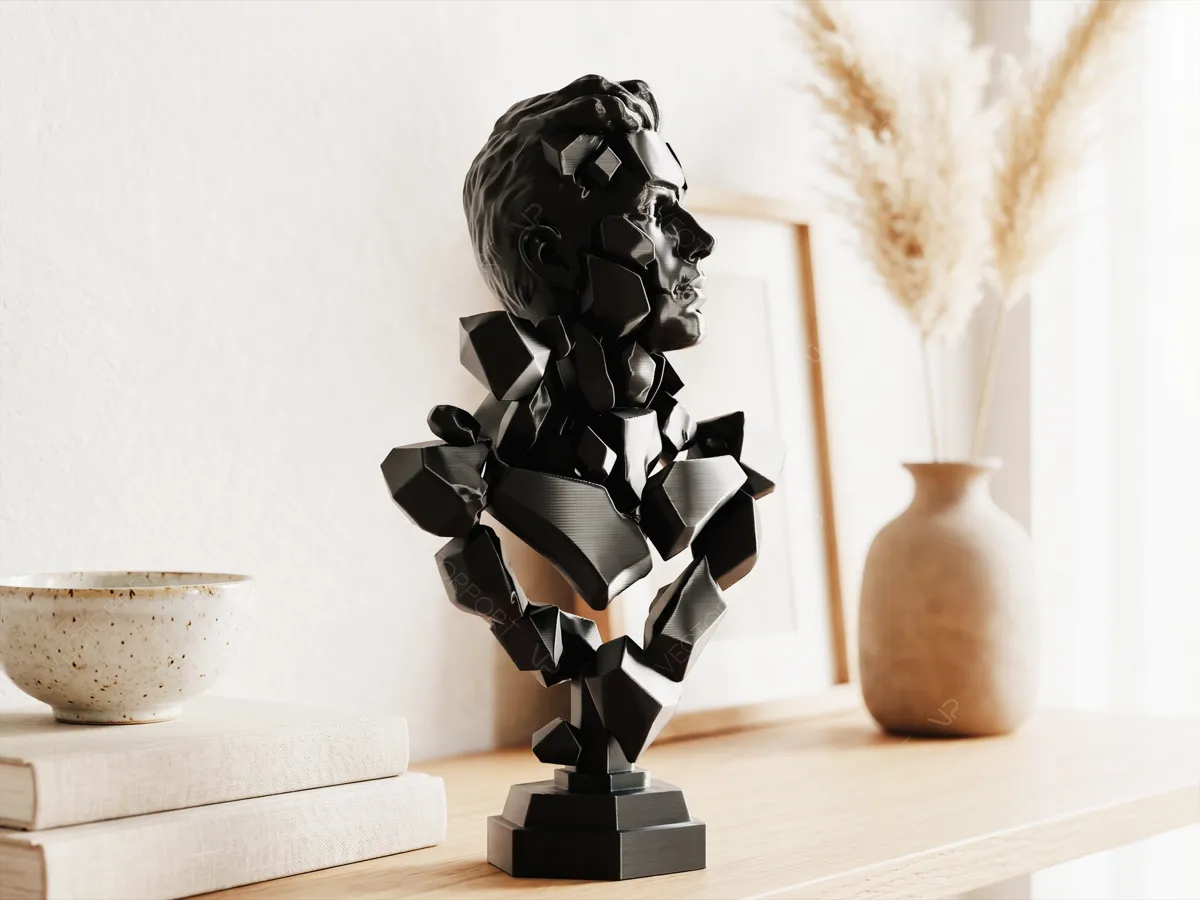 Modern Fragmented Male Bust Sculpture #074, photo 2 of 4 - Modern Fragmented Male Bust Sculpture #074 Home Decor Items