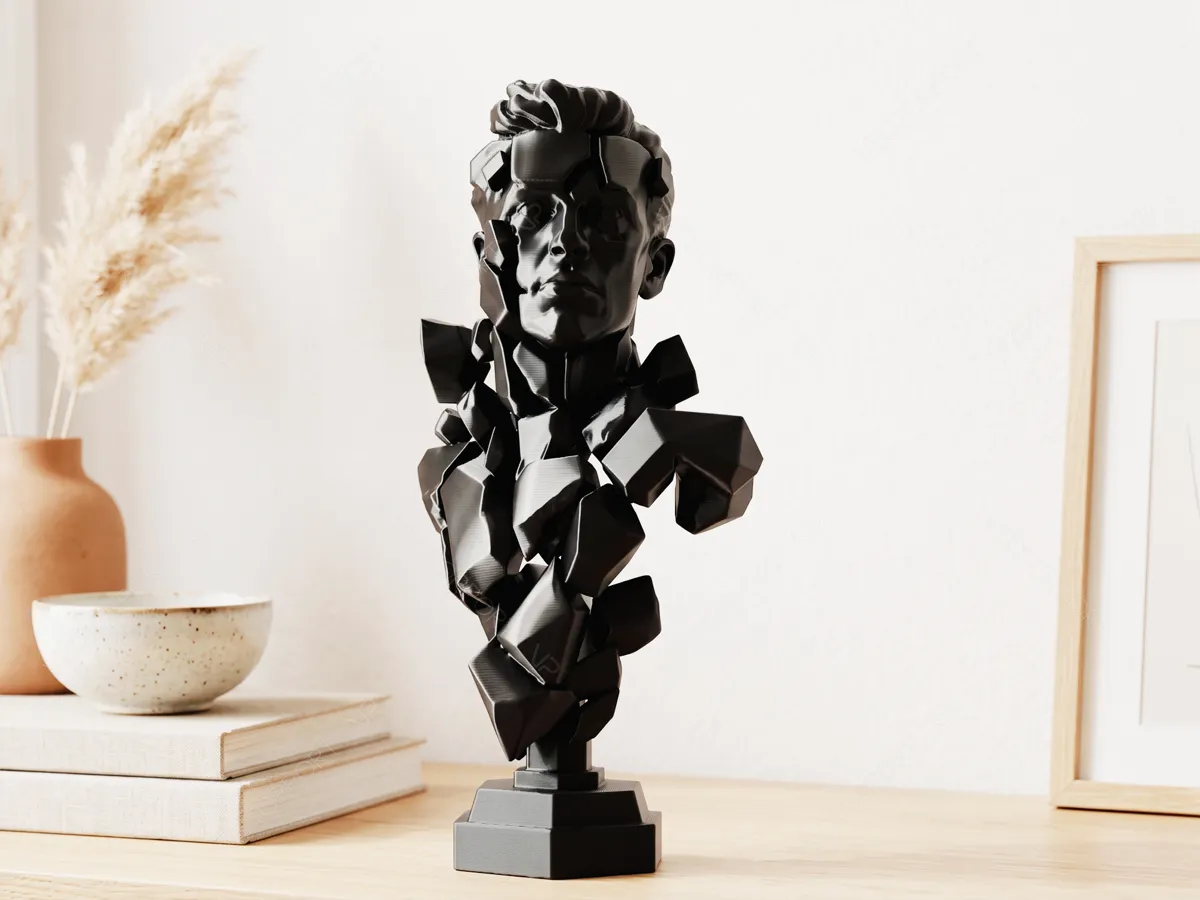 Modern Fragmented Male Bust Sculpture #074, photo 3 of 4 - Modern Fragmented Male Bust Sculpture #074 Home Decor Items